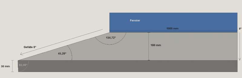 BAU.DE / BAU-Forum: 1. Bild zu Antwort "Es handelt sich um eine Basalt..." auf die Frage "Eckfensterbank Gehrungsschnitt mit Gef&auml;lle berechnen: Winkel, Formel & Anleitung" im BAU-Forum "Ausbauarbeiten"