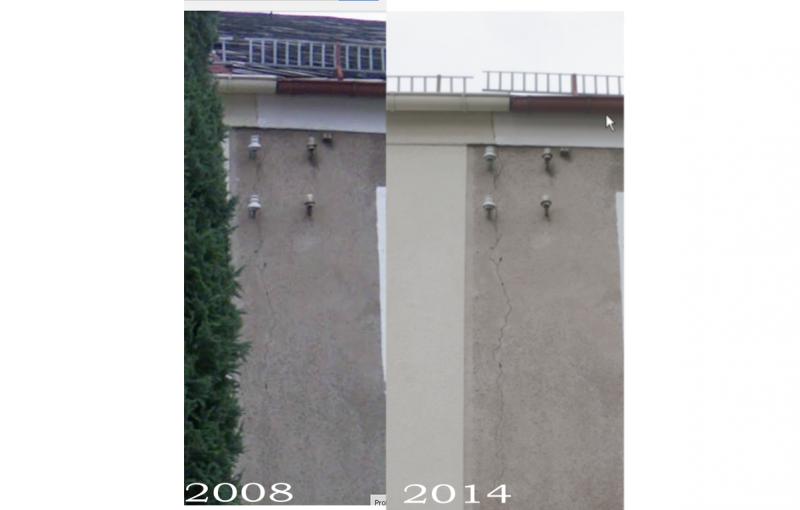 BAU.DE / BAU-Forum: 1. Bild zu Frage "Vertikaler Riss Doppelhaush&auml;lfte: Ursachen, Sanierung & Kosten f&uuml;r Mauerwerksrisse?" im BAU-Forum "Au&szlig;enw&auml;nde und Fassaden"