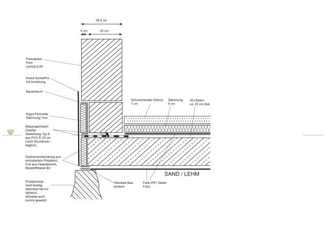 BAU.DE / BAU-Forum: 1. Bild zu Antwort "Detail Zeichnung Sockelaufbau" auf die Frage "Sockelabdichtung: Horizontale Abdichtung anschlie&szlig;en &ndash; korrekte Ausf&uuml;hrung & Kosten?" im BAU-Forum "Au&szlig;enw&auml;nde und Fassaden"