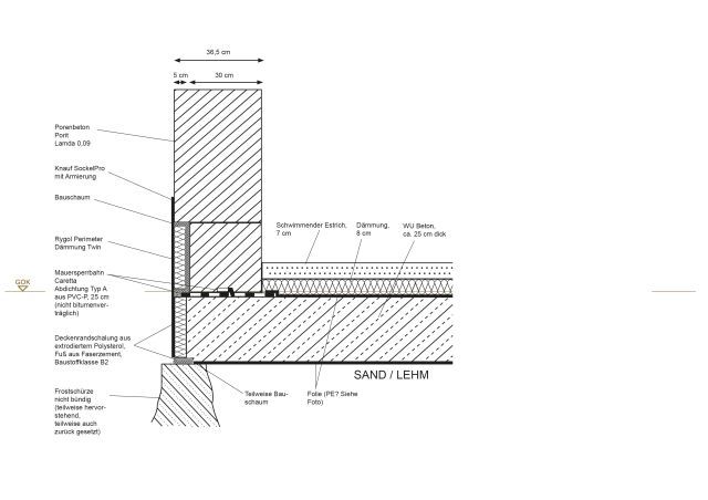 BAU.DE / BAU-Forum: 2. Bild zu Antwort "Detail Zeichnung Sockelaufbau" auf die Frage "Sockelabdichtung: Horizontale Abdichtung anschlie&szlig;en &ndash; korrekte Ausf&uuml;hrung & Kosten?" im BAU-Forum "Au&szlig;enw&auml;nde und Fassaden"