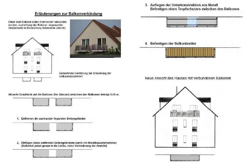 BAU.DE / BAU-Forum: 1. Bild zu Frage "Balkonverbindung zweier kleiner Balkone zu einem gro&szlig;en." im BAU-Forum "Balkon und Terrasse"