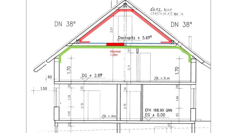 BAU.DE / BAU-Forum: 1. Bild zu Frage "Dachspitz nachtr&auml;glich ausbauen: Luftdichtigkeit pr&uuml;fen &ndash; Kosten, Materialien & Anleitung?" im BAU-Forum "Dach"