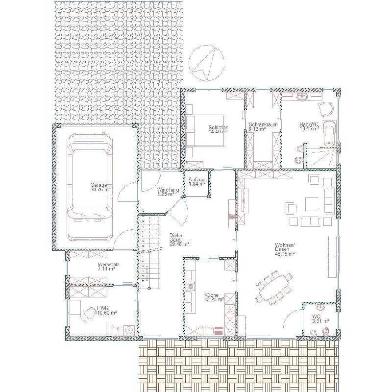 BAU.DE / BAU-Forum: 1. Bild zu Antwort "Neue Planung" auf die Frage "Altersruhesitz planen: Grundriss, Aufzug, Barrierefreiheit &ndash; Machbarkeit pr&uuml;fen?" im BAU-Forum "Grundriss-Diskussionen"