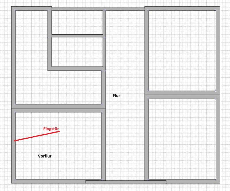 BAU.DE / BAU-Forum: 1. Bild zu Antwort "Grundriss" auf die Frage "Flur heizen: Mindesttemperatur, Heizk&ouml;rper & Vermeidung von Feuchtigkeit in Wohnung?" im BAU-Forum "Heizung / Warmwasser"