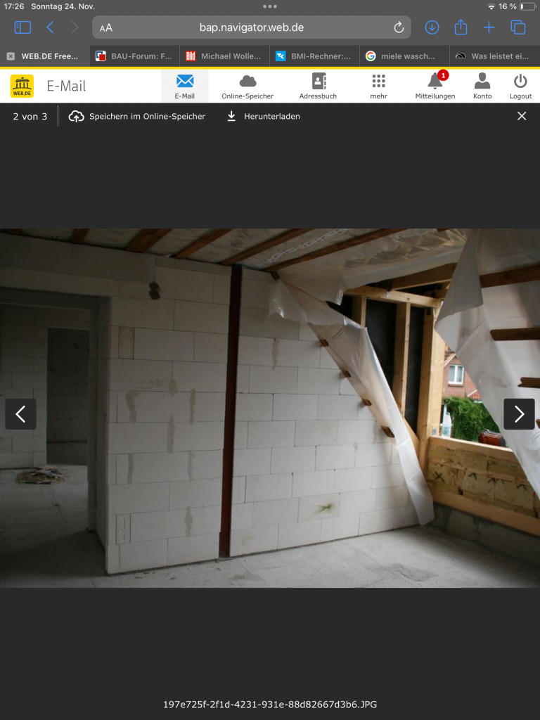 BAU.DE / BAU-Forum: 5. Bild zu Frage "Regenwasser-Schaden an Decke: Ursachen, Ortung & Sanierung bei Gaube?" im BAU-Forum "Innenw&auml;nde"