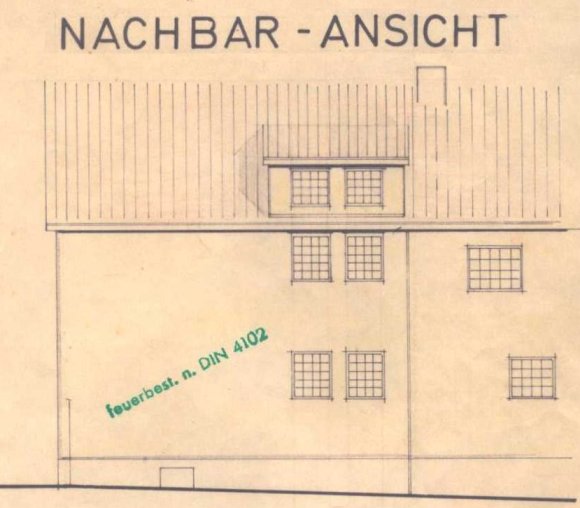 BAU.DE / BAU-Forum: 1. Bild zu Antwort "Bauplan Anbau 80er: Fenster vs. Glasbausteine RLP" auf die Frage "Fenster statt Glasbausteine in Brandwand RLP: Was ist erlaubt? Liegenschaftseintrag, Brandschutz & Kosten" im BAU-Forum "Bauplanung / Baugenehmigung"