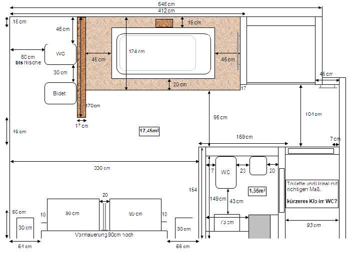 BAU.DE / BAU-Forum: 1. Bild zu Frage "Trockenbau freistehende Wand mit h&auml;ngendem WC und Bidet" im BAU-Forum "Sanit&auml;r, Bad, Dusche, WC"