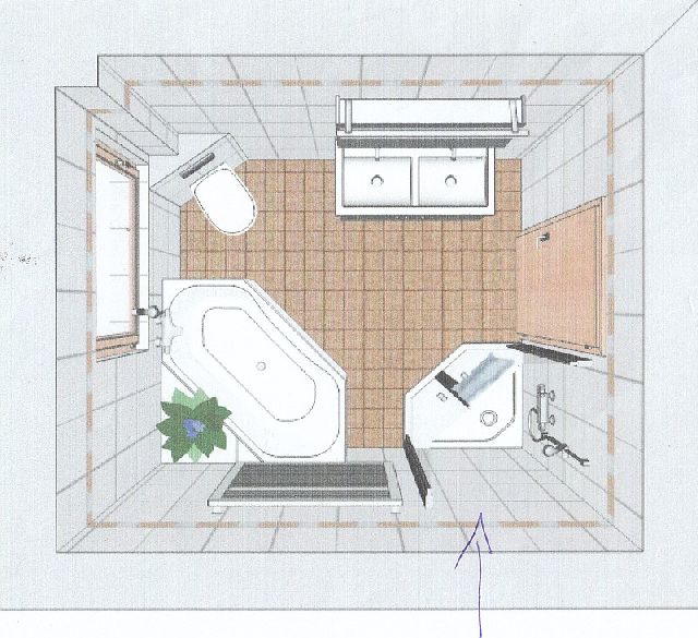 BAU.DE / BAU-Forum: 1. Bild zu Frage "Bad &nbsp;-&nbsp; Neuplanung" im BAU-Forum "Sanit&auml;r, Bad, Dusche, WC"