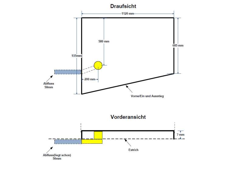 BAU.DE / BAU-Forum: 1. Bild zu Frage "Duschtasse nach Ma&szlig;" im BAU-Forum "Sanit&auml;r, Bad, Dusche, WC"