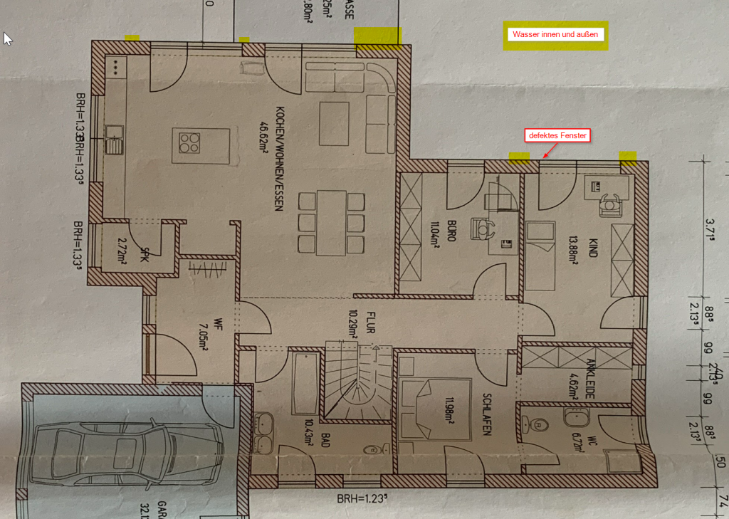 BAU.DE / BAU-Forum: 1. Bild zu Antwort "Aufsteigende Feuchtigkeit oder defekte Fensteranschl&uuml;sse?" auf die Frage "Wassereintritt 1. Steinreihe: Ursachen, Abdichtung & Hilfe bei unklaren Leckagen?" im BAU-Forum "Modernisierung / Sanierung / Bausch&auml;den"