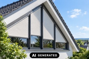 Dreiecksfenster richtig beschatten: L&ouml;sungen f&uuml;r Giebel und Dachgeschoss - Bild: KI-generiert / BAU.DE