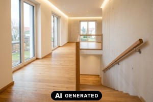 Treppe selber bauen - die vollst&auml;ndige Anleitung f&uuml;r Holztreppen - Bild: KI-generiert / BAU.DE