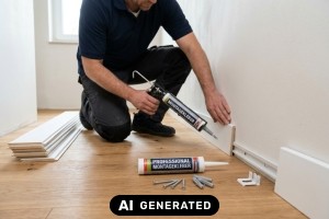 Sockelleisten richtig auswählen und verlegen - Bild: KI-generiert / BAU.DE Sockelleisten richtig auswählen und verlegen - Bild: KI-generiert / BAU.DE