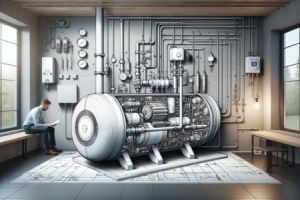 Eine Wasserw&auml;rmepumpe nutzt Grund- oder Oberfl&auml;chenwasser als W&auml;rmequelle, um Geb&auml;ude zu heizen oder Warmwasser zu erzeugen.