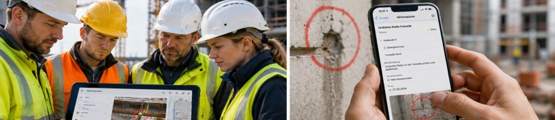 Aktionspunkte auf der Baustelle digital erfassen und sicher nachverfolgen