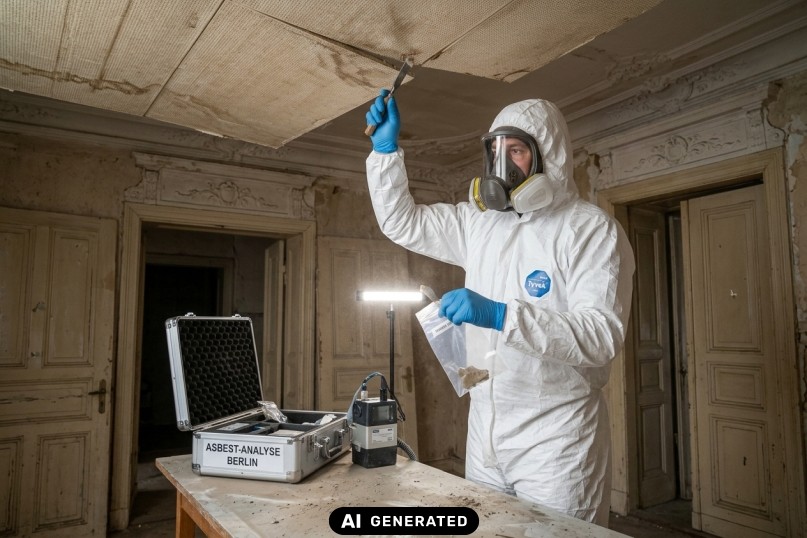 Schadstofferkundung vor dem Abriss: Asbestprobe im Altbau