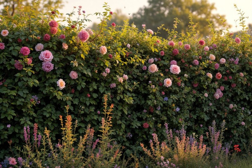 Der Heckenschnitt bezieht sich auf das gezielte Schneiden oder Zur&uuml;ckschneiden einer Hecke, um ihre Gr&ouml;&szlig;e, Form und Dichte zu kontrollieren.