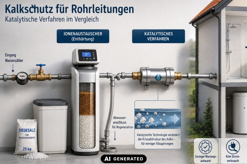 Eine Enth&auml;rtungsanlage ist eine technische Vorrichtung, die im h&auml;uslichen Wasserleitungssystem installiert wird, um die im Wasser enthaltenen H&auml;rtebildner zu reduzieren oder deren Wirkung auf Rohrleitungen und Armaturen zu ver&auml;ndern.