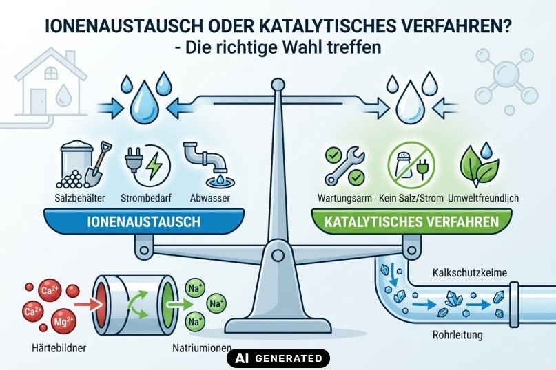 Der Ionenaustausch ist ein klassisches, weit verbreitetes Verfahren zur Wasserenth&auml;rtung, bei dem im Wasser enthaltene H&auml;rtebildner wie Calcium- und Magnesiumionen gegen andere Ionen, meist Natriumionen, ausgetauscht werden.