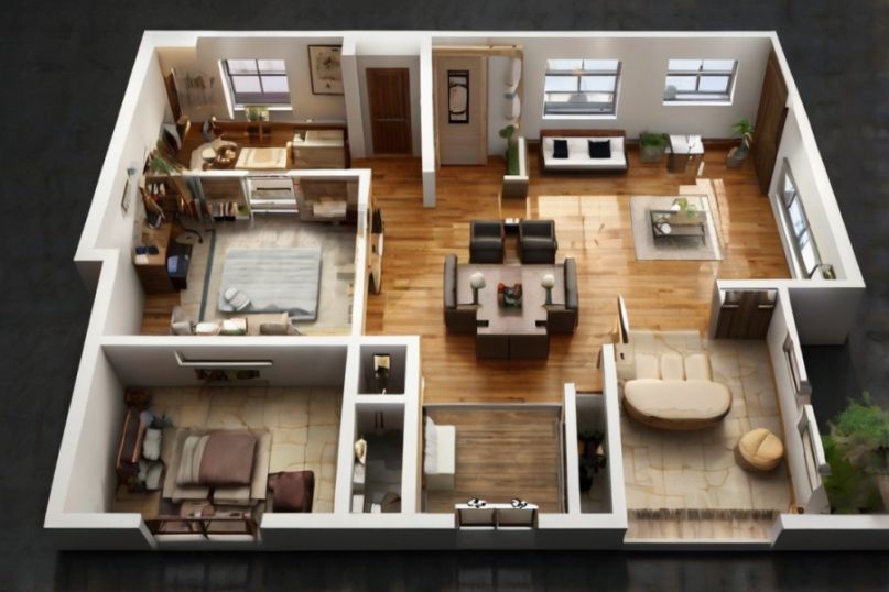 Grundrissplanung bezeichnet die konzeptionelle und technische Gestaltung der Raumaufteilung eines Geb&auml;udes.